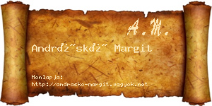 Andráskó Margit névjegykártya